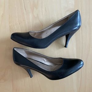 DKNYC black size 7.5 pump.  Career style heel, 2-3/4” heel